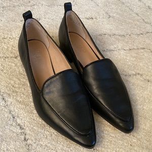 Franco Sarto Black Natural Leather Flats